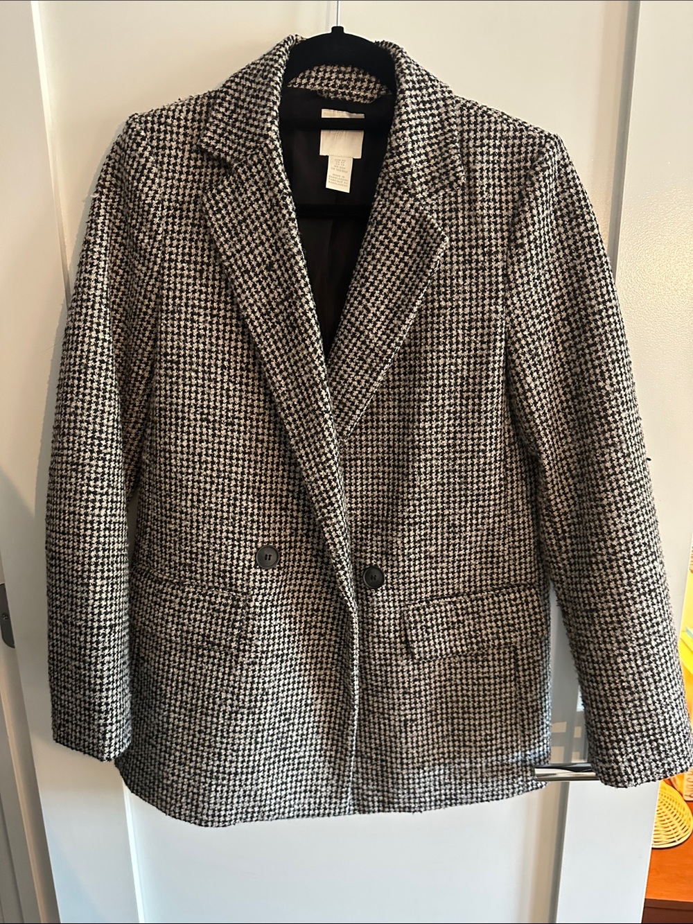 Black & White Houndstooth Blazer